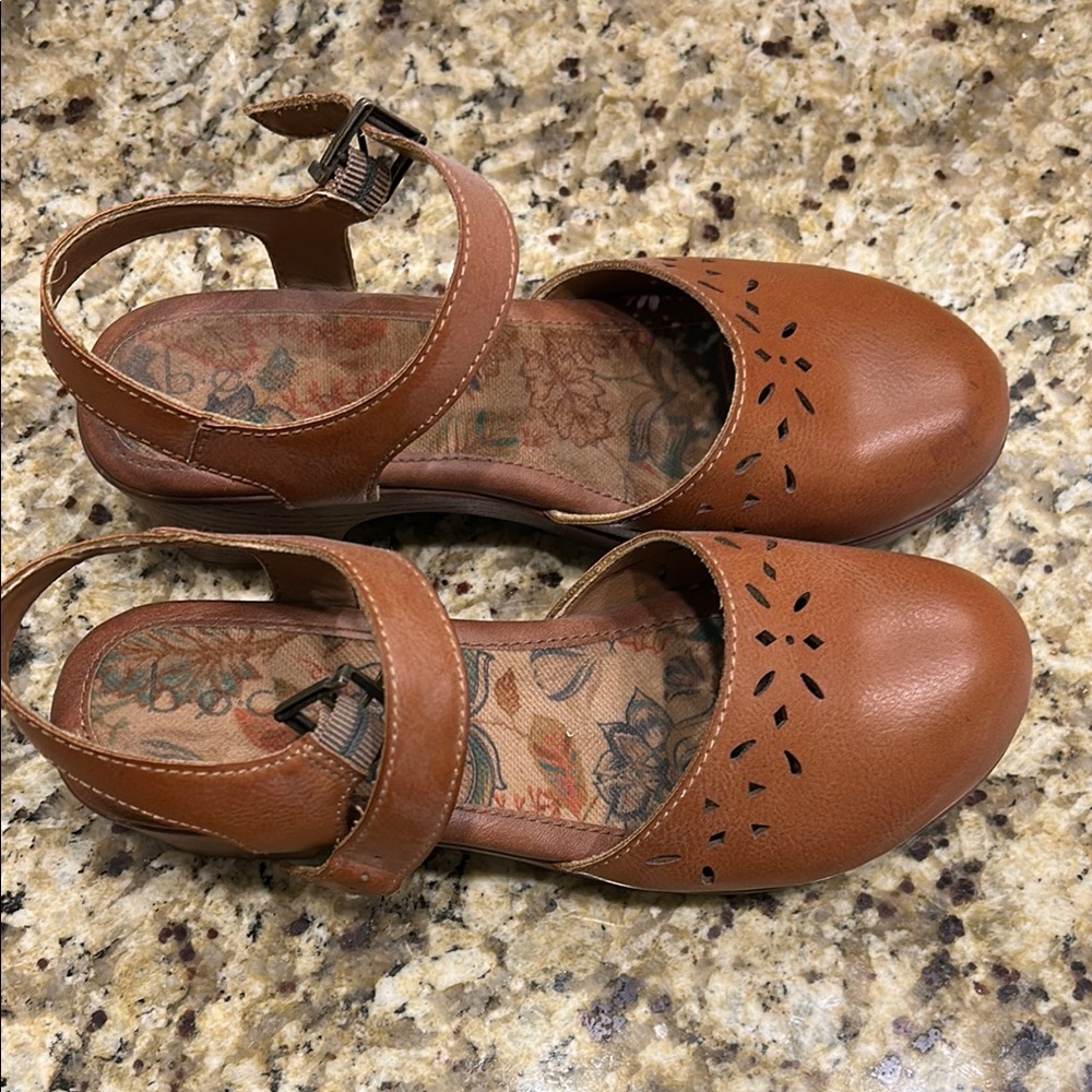 b.o.c. Tan Leather Cutout Sandals